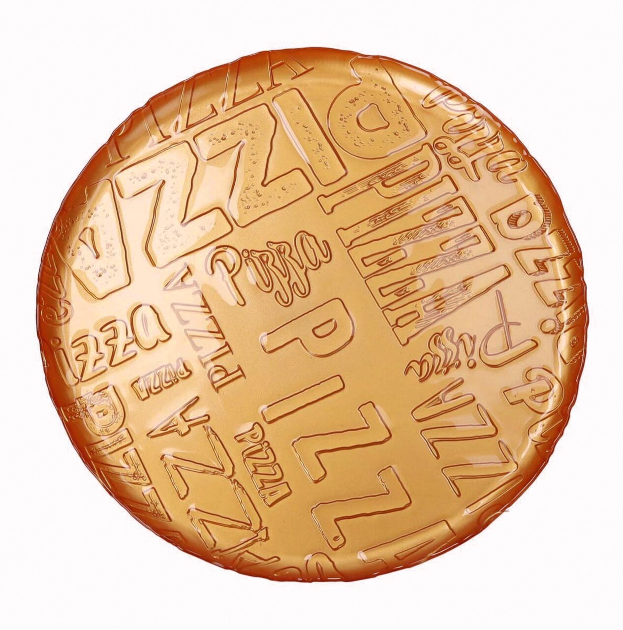Farfurie pentru pizza Brandani, 34 cm, sticla, ocru - imagine 3